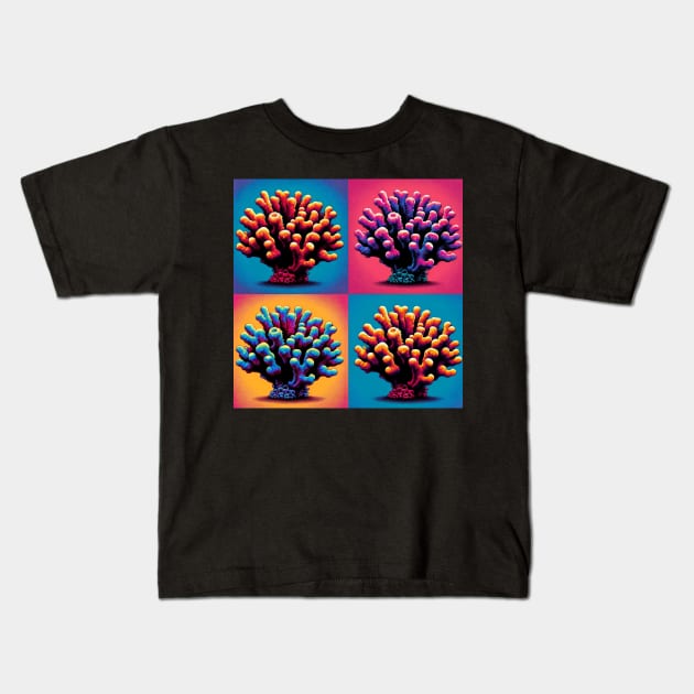 Pop Flowerpot Coral - Cool Underwater Kids T-Shirt by PawPopArt